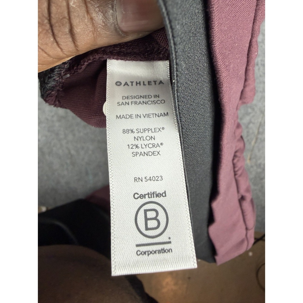 Athleta NWT Women XS Venice Pintuck Pant Spiced Cabernet NEW! - Picture 8 of 9